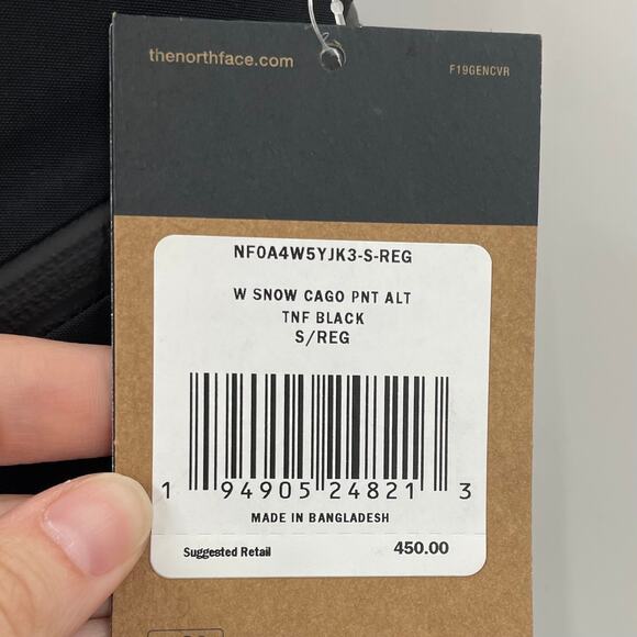 NWT The North Face Women’s S Cargo Snow Pant Black FutureLight NF0A4W5Y - Picture 6 of 14